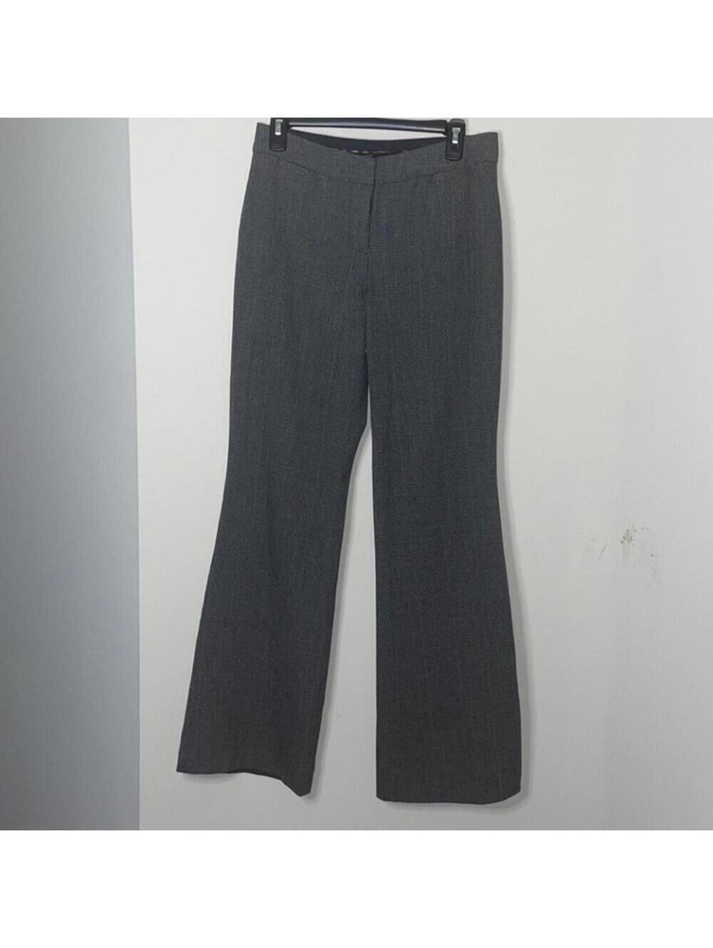 Express Design Studio Editor Pants Grey Plaid Work Career Office Trouser